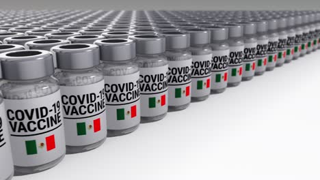 botellas de vacuna contra la covid-19 en mexico