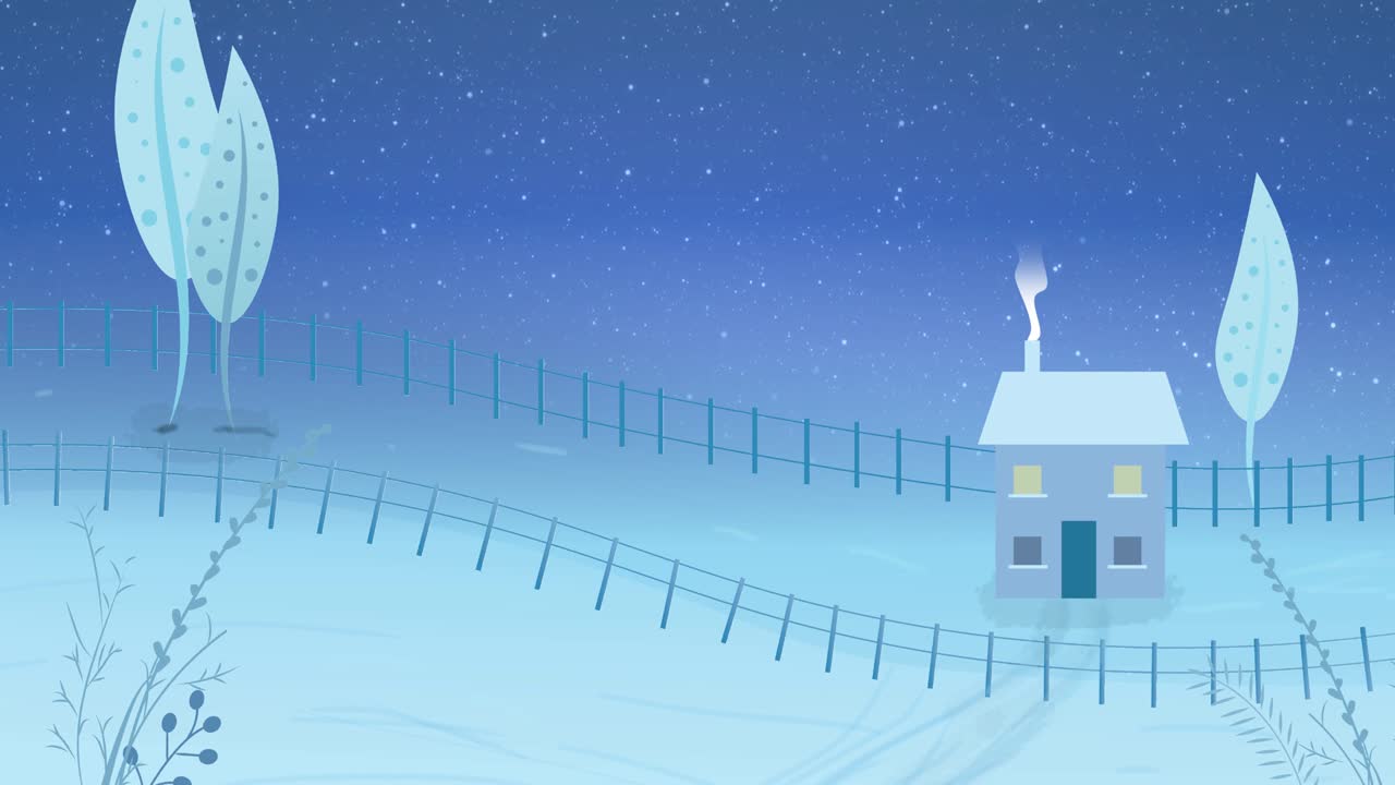 겨울 풍경의 애니메이션