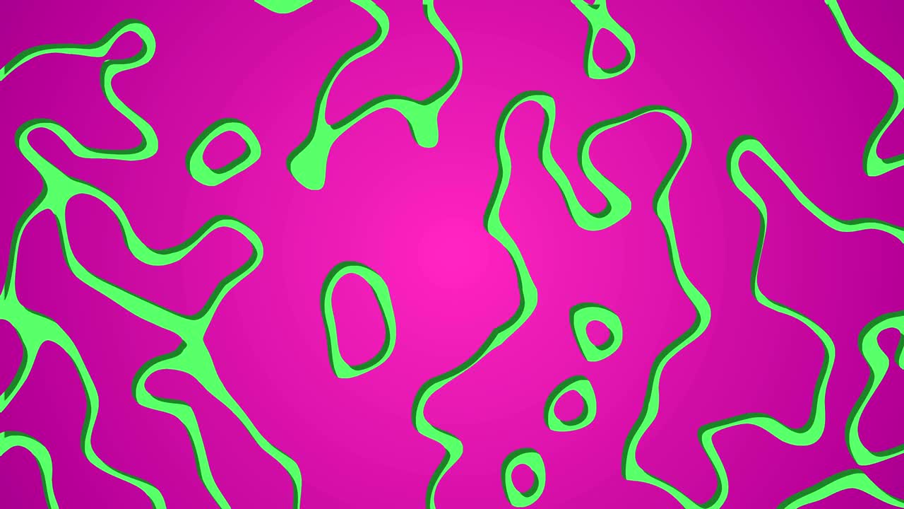 abstract ink line loop motion background purple green