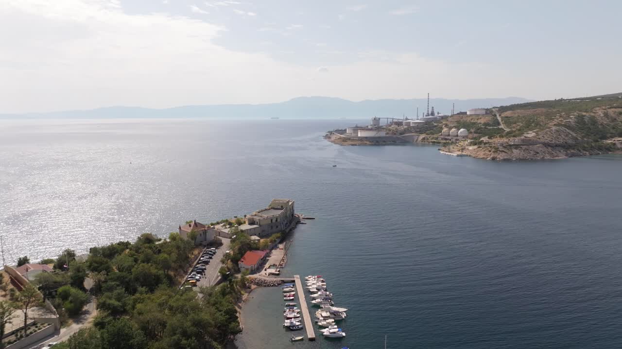 Exit from the bay of Bakar to the Adriatic Sea, Croatia.
