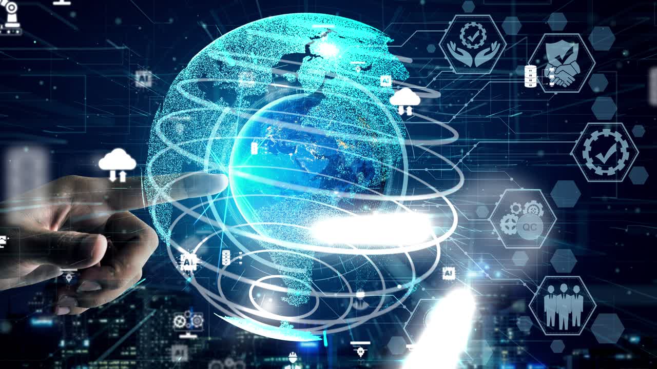 Conceptual industry data dashboard presenting machine status