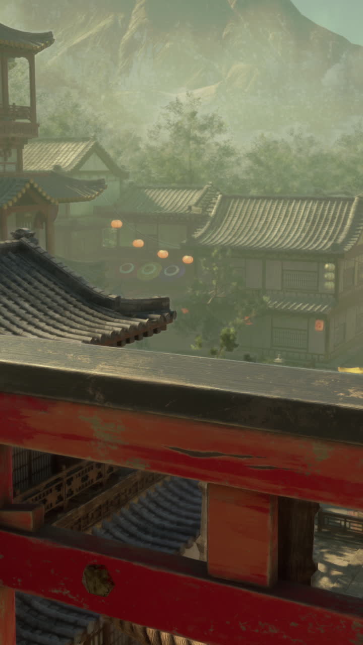 una vista de una ciudad japonesa