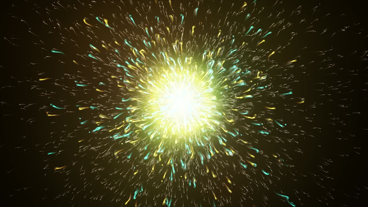 입자 폭발 루프의 추상적인 애니메이션