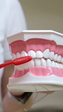 demostración de higiene dental