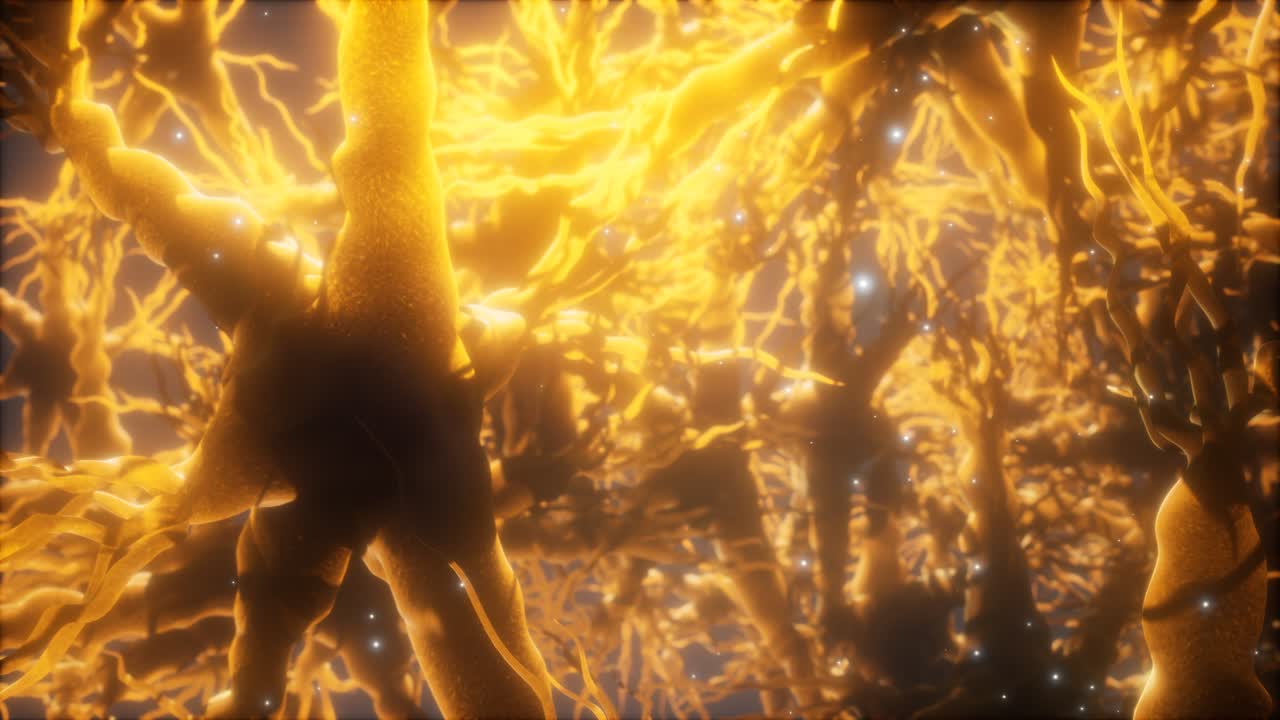 뇌 안의 신경 세포 네트워크를 통해 여행합니다.