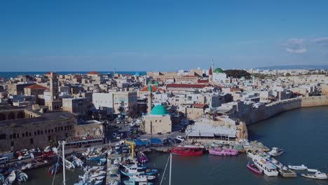 el puerto de akko, vista aérea, israel