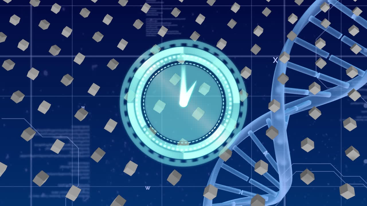 과학 데이터 처리의 클럭 오버 애니메이션