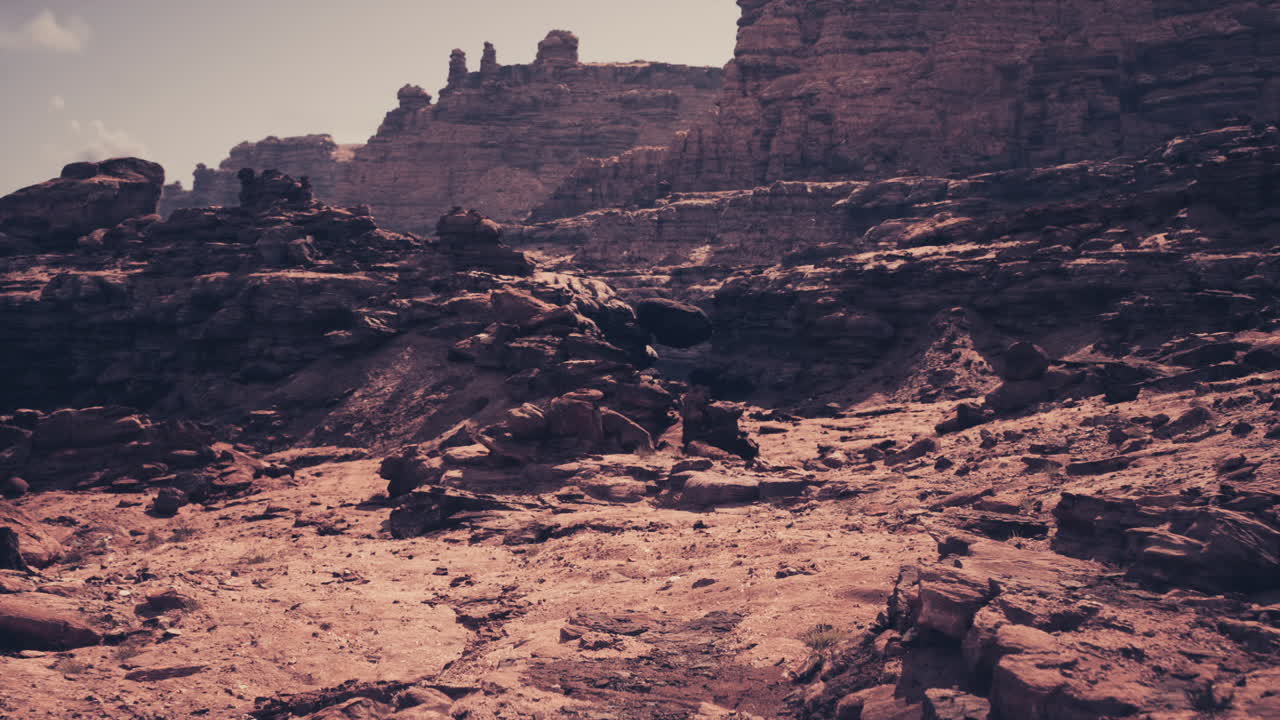 Travel magazine feature showcasing rugged canyon textures at sunset