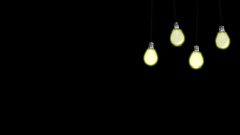 group of bulb lights - abstract - background - loopable