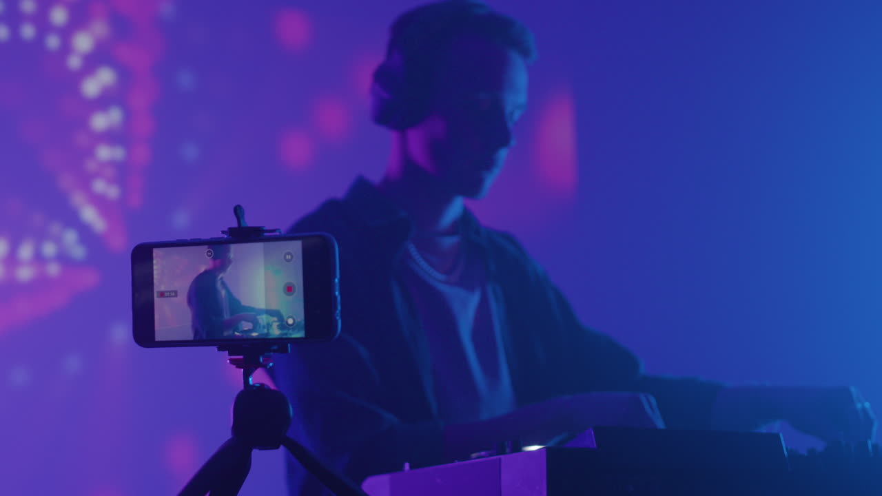 grabación de dj con un teléfono inteligente