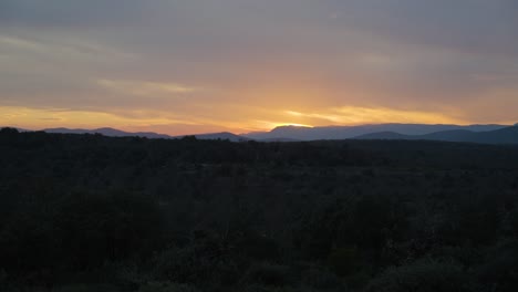 Sunset-Timelapse-Over-Pic-St-Loup,-France