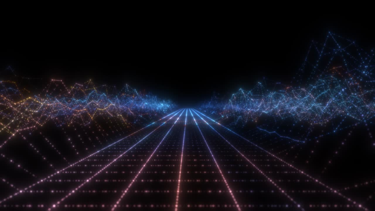 입자로 빛나는 디지털 풍경