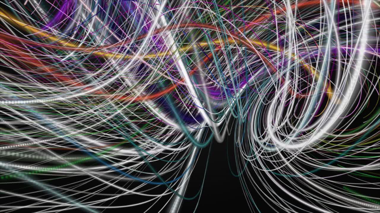 animación fantástica con objeto de onda de rayas en cámara lenta, 4096x2304 bucle 4k