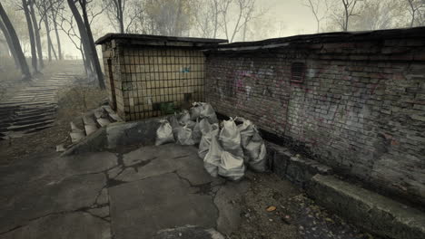 vista de la ciudad de pripyat de la zona de exclusión cerca de la central nuclear de chernobyl