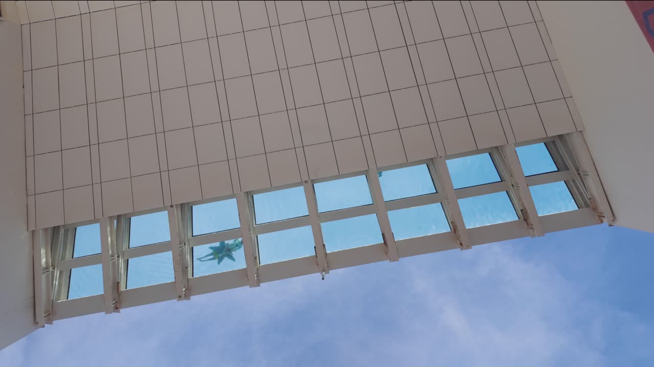 무한 수영장 호텔 마갈루프, 마요르카 스페인 투명한 바닥 유리 수영장, 럭셔리