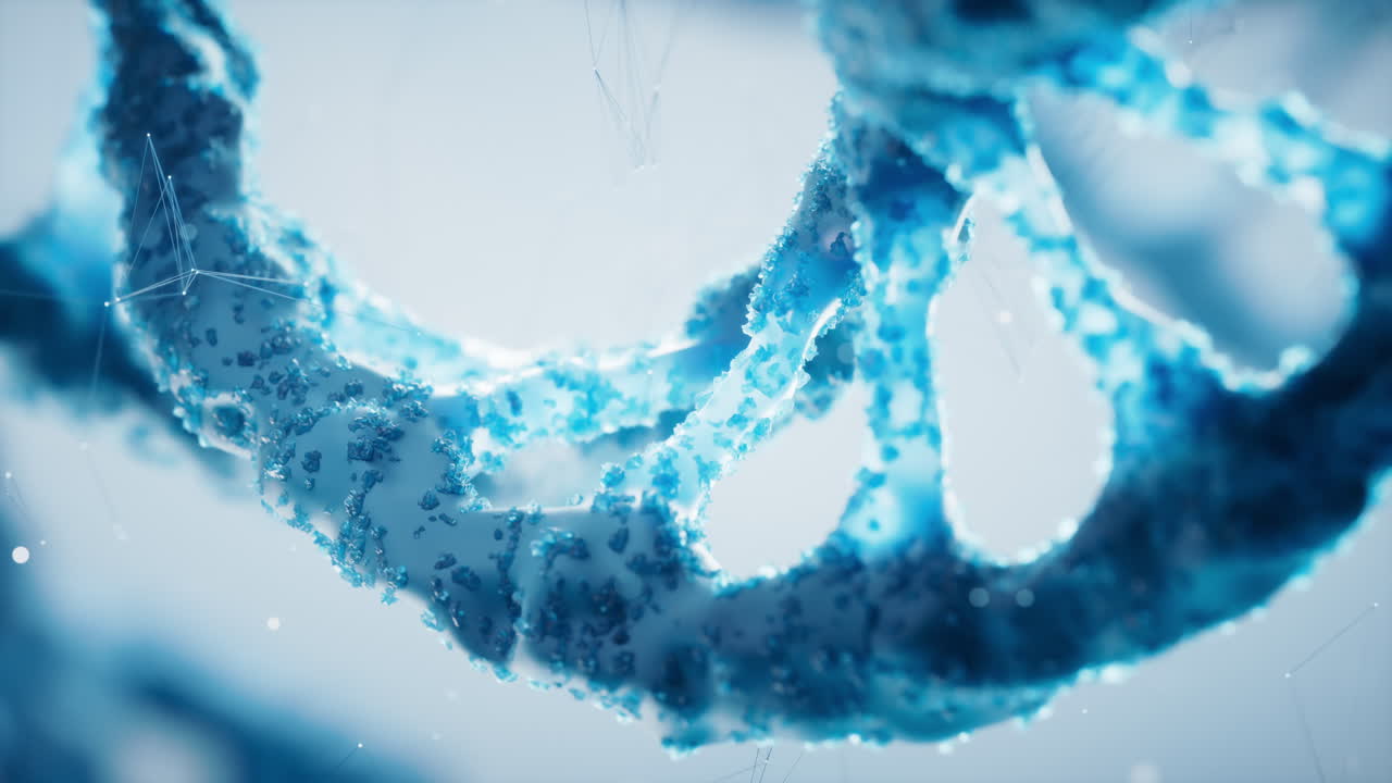 생물학적 dna 구조와 생명공학 개념, 3d 렌더링