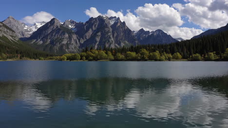 el lago de montaña sereno