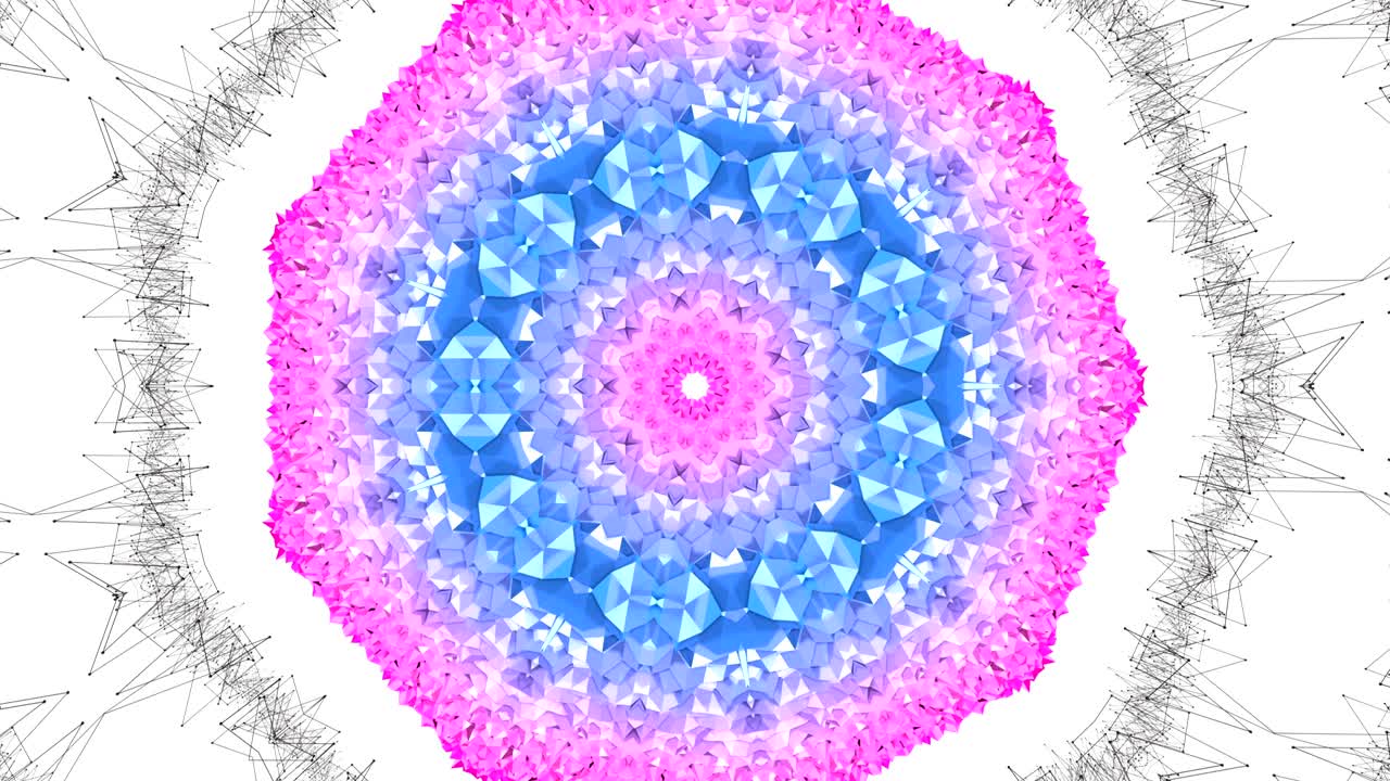 4k 끔한 낮은 폴리 애니메이션 배경, 루프, 현대 그래디언트 색상과 함께 현대 기하학적 스타일의 완벽한 3d 애니메이션, 창의적인 간단한 배경, 빨간색 파란색 그래디엔트 색상, 원형 구조