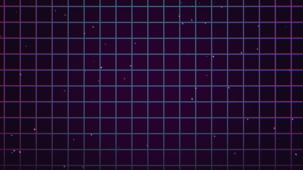 다이내한 보라색 그리드는 많은 작은 빨간 점들로 가득 차 있습니다.