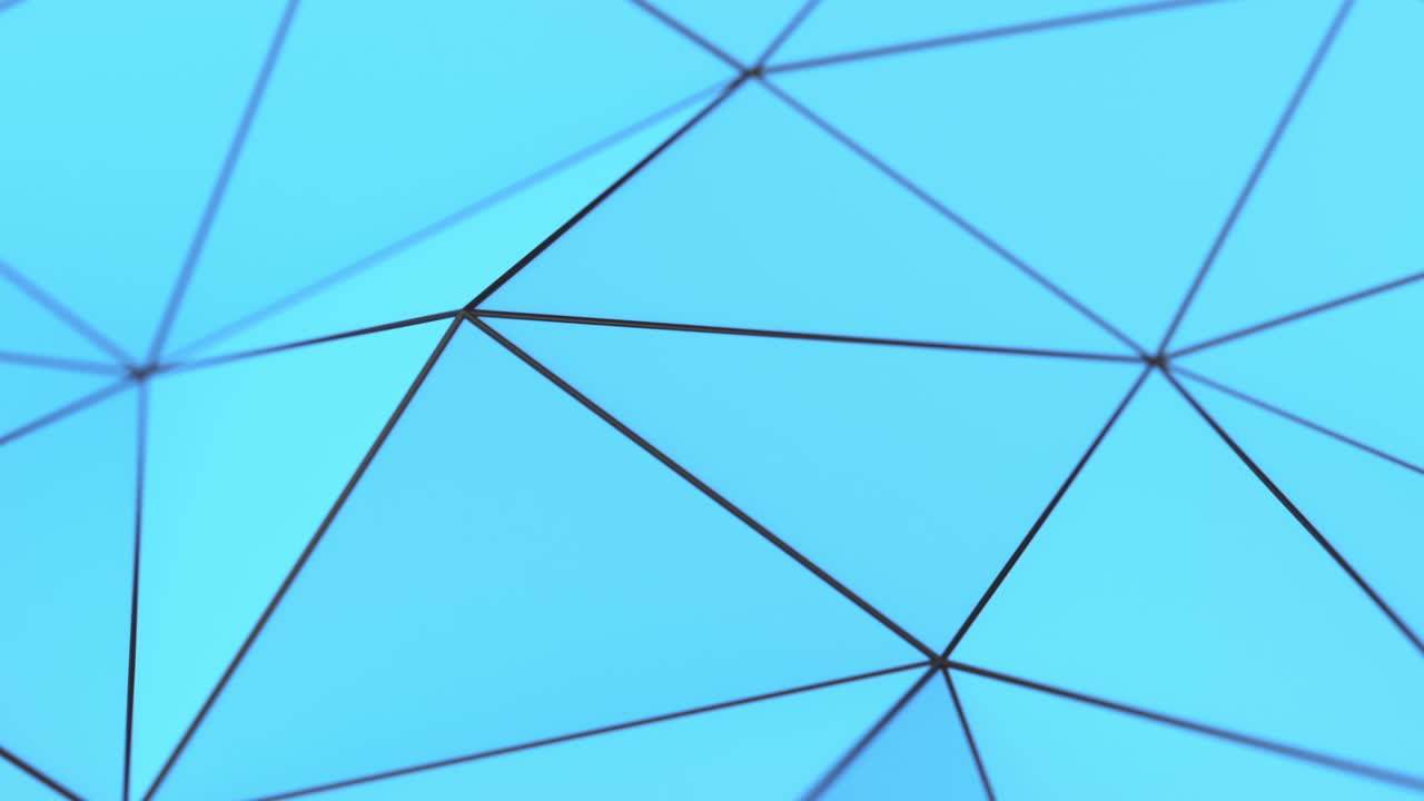 superficie azul de bajo desplazamiento polimétrico con líneas negras