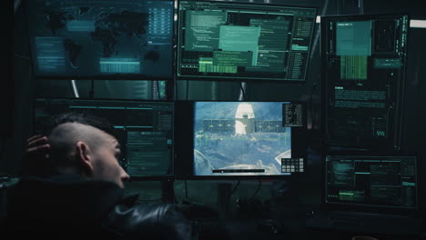 control room for satellite monitoring