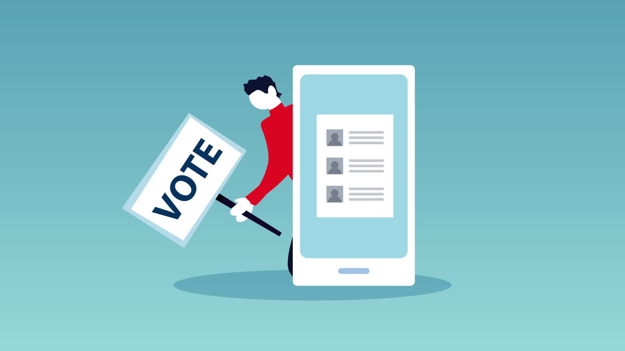 온라인 투표 일러스트레이션