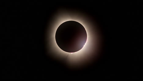 eclipse solar total 2024 - totalidad de salida con vista de las cuentas de baily 4k