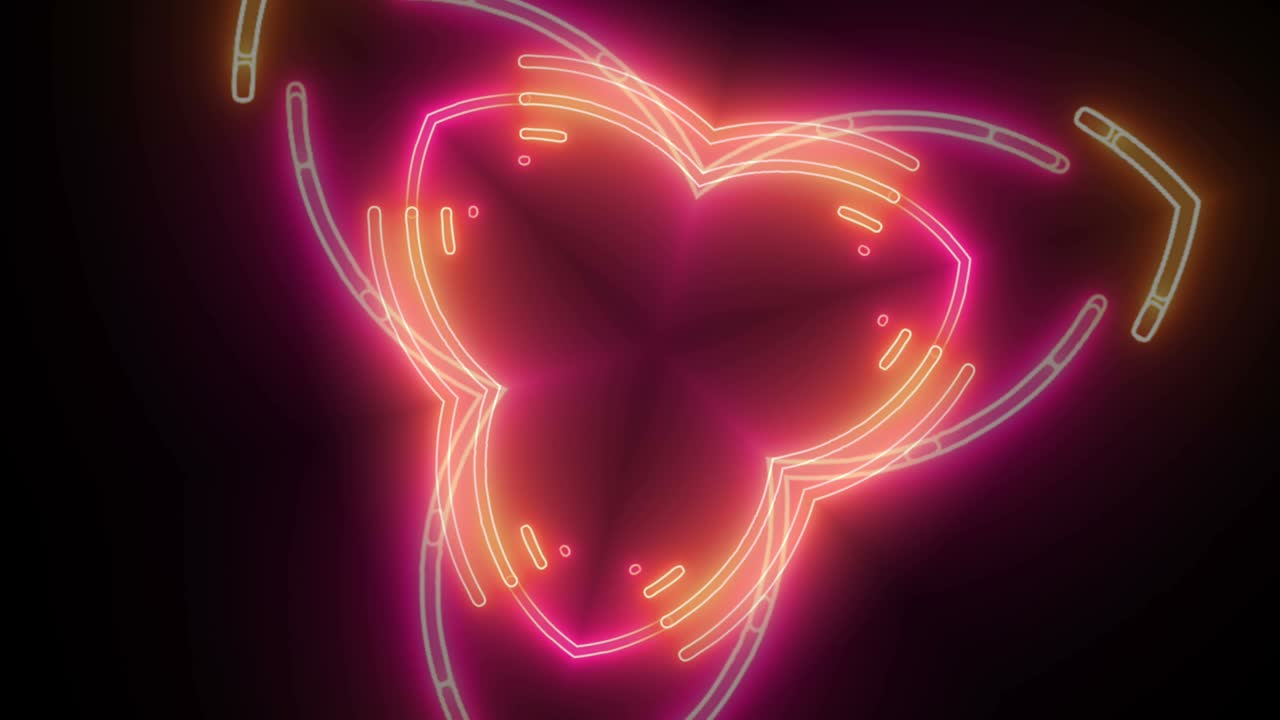 크 레트로 네온 모양의 루프 배경