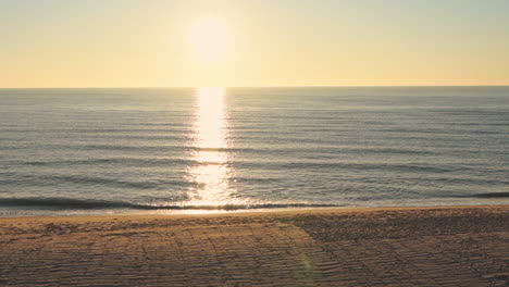 sunset sea view from a tropical island beach