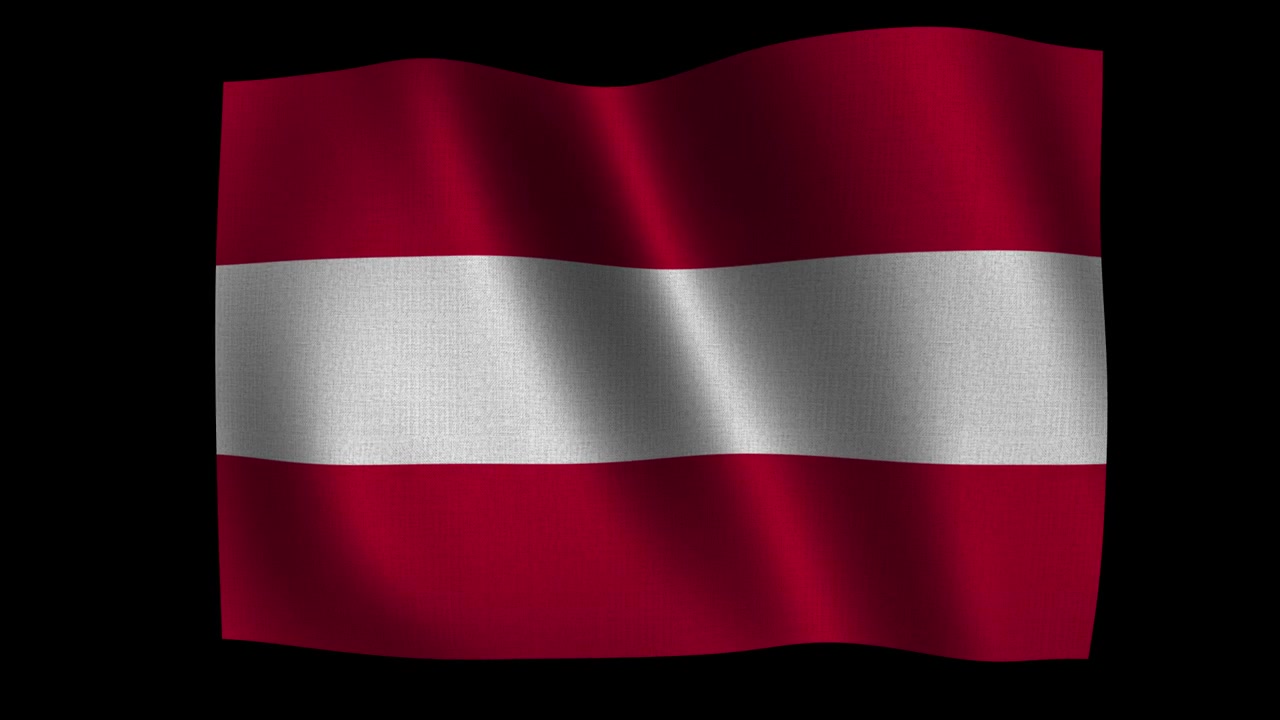 Bandiera dell'Austria testurizzata che sventola.