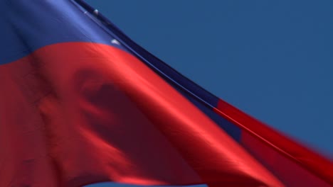 close up shot of the national flag for the islands of samoa