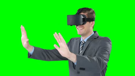 Businessman-using-virtual-reality-glasses