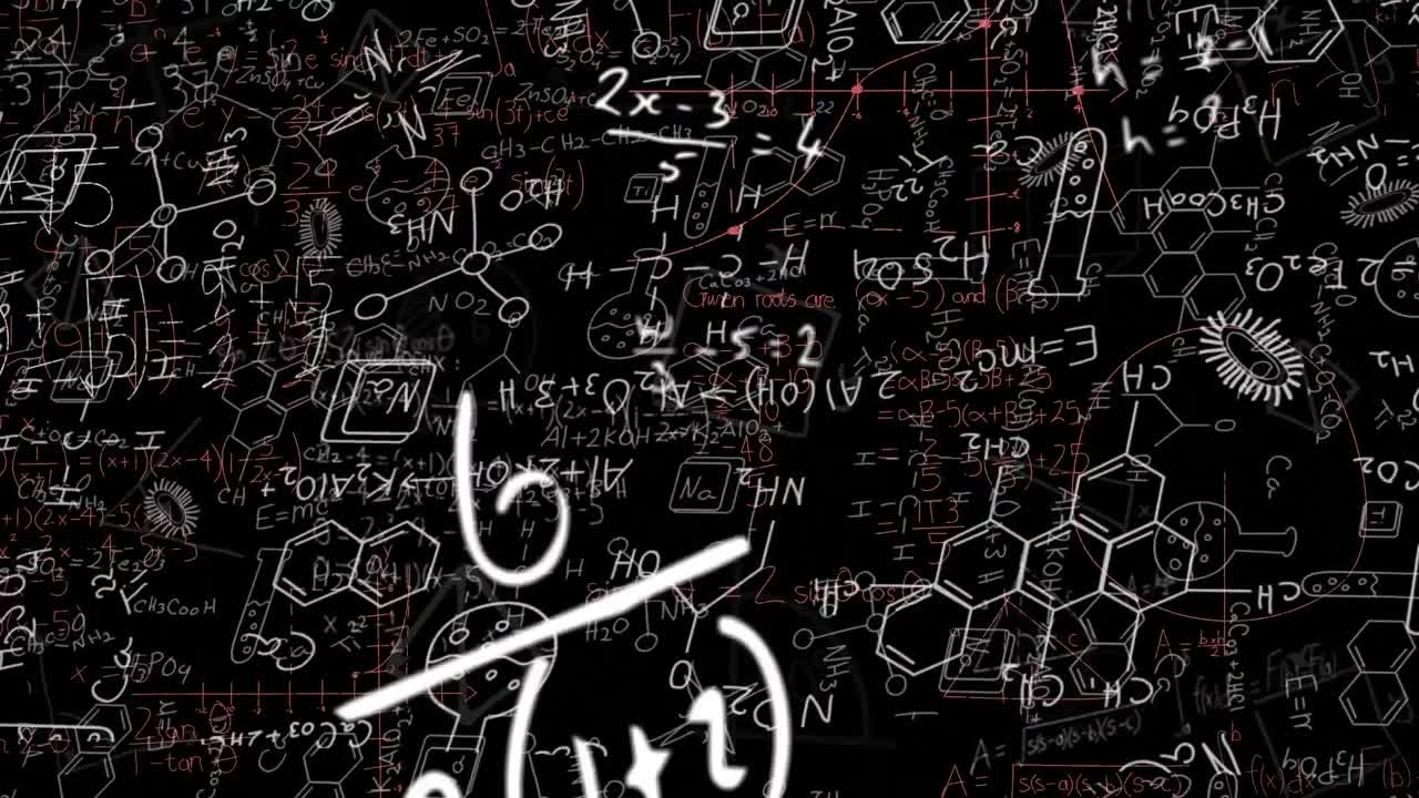 검은 바탕 위의 과학 데이터 처리의 애니메이션