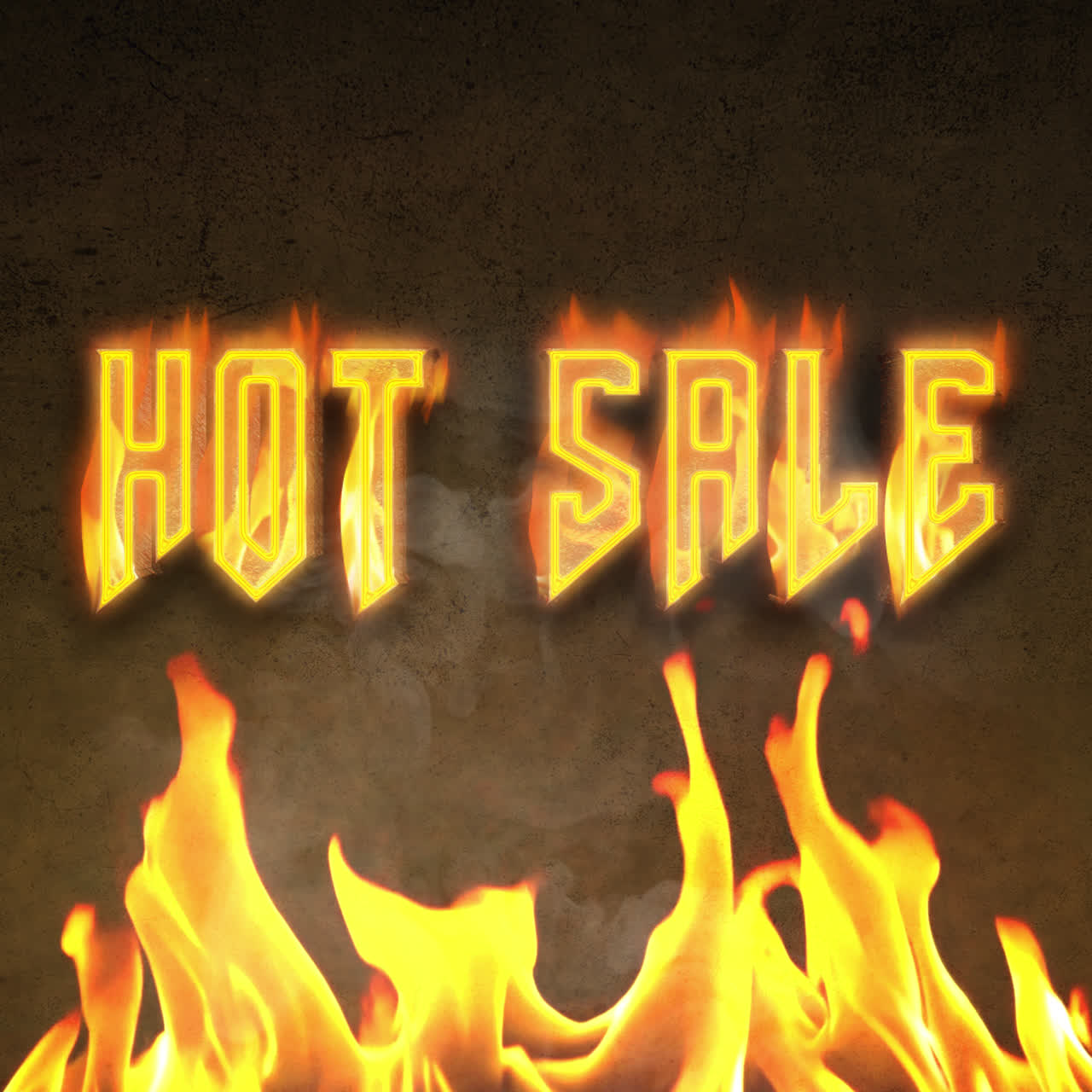 Hot Sale Sign with Fire