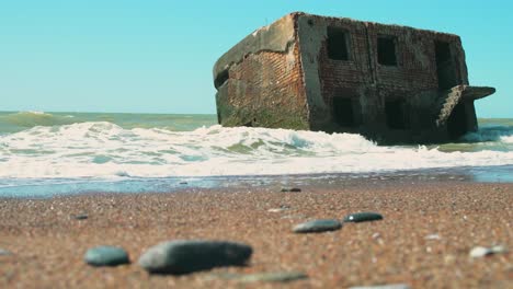 old war bunker shot, baltic sea