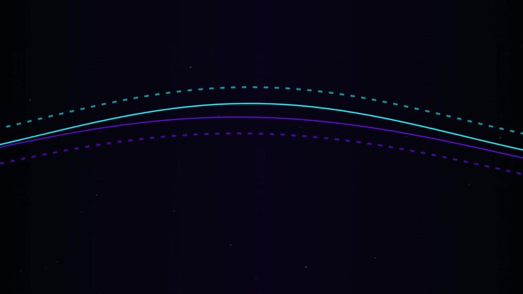 Abstract Motion Background with Glowing Neon Waves