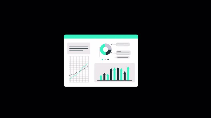 Animated Data Dashboard with Charts and Graphs