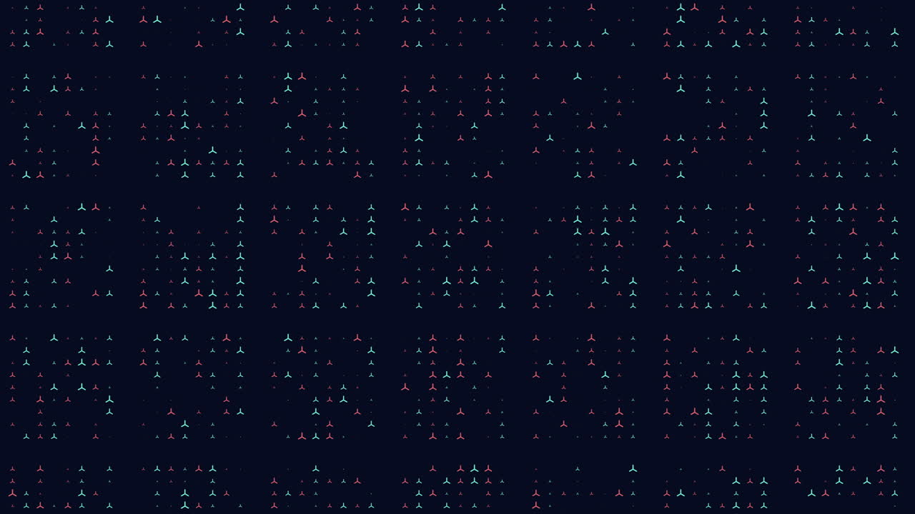 Abstract glowing particle network background with scattered neon nodes and connections