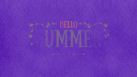 hello summer on blue grunge texture