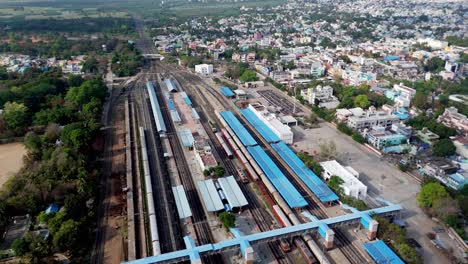 fast-moving trains and idle engines at villupuram terminal