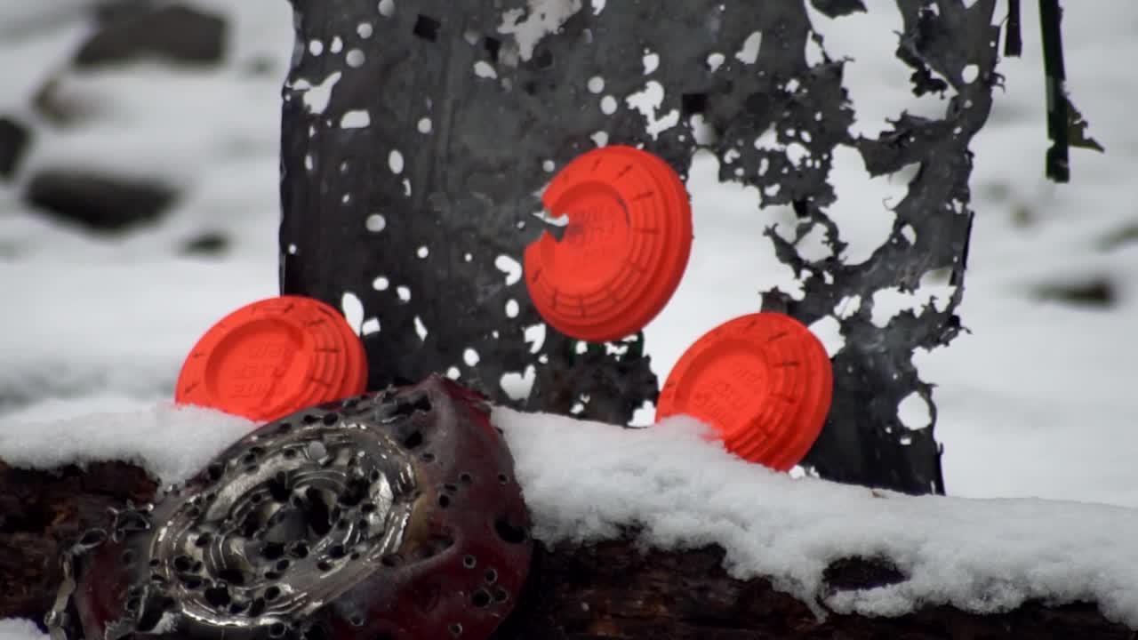 стрельба по оранжевым мишеням при 120 fps и съемке на ax6300