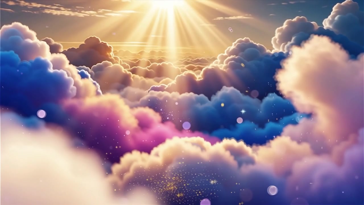 Christian Heavenly Light Worship Background