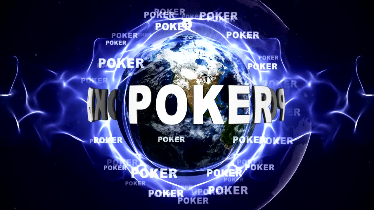 포커 텍스트 애니메이션과 지구, 루프