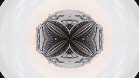 tokyo japan neon city billboards and lights made into hypnotic abstract pattern