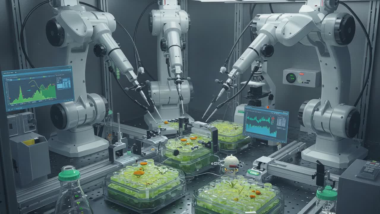 Advanced Robotic Automation in Agriculture: Precision Technology Enhancing Crop Cultivation with AI-Driven Systems and Real-Time Monitoring in a Controlled Environment