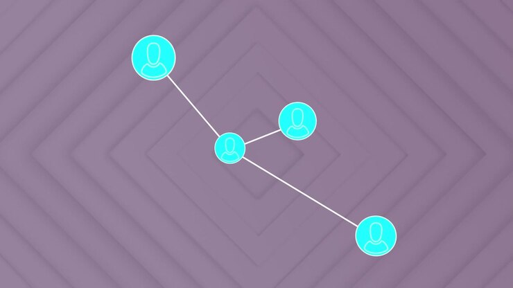 Animated Network Connection Diagram with User Icons