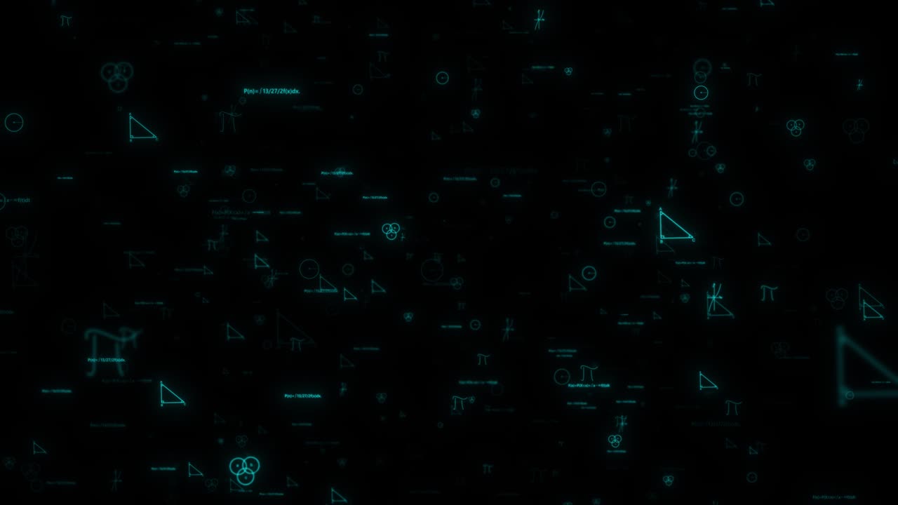 Mathematical math formulas molecular digital made of binary code background calculations functions