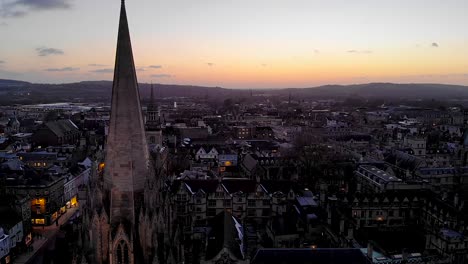 aerial view of central oxford, united kingdom