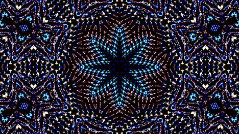 colorful lines glowing waves flower shape background kaleidoscope abstract