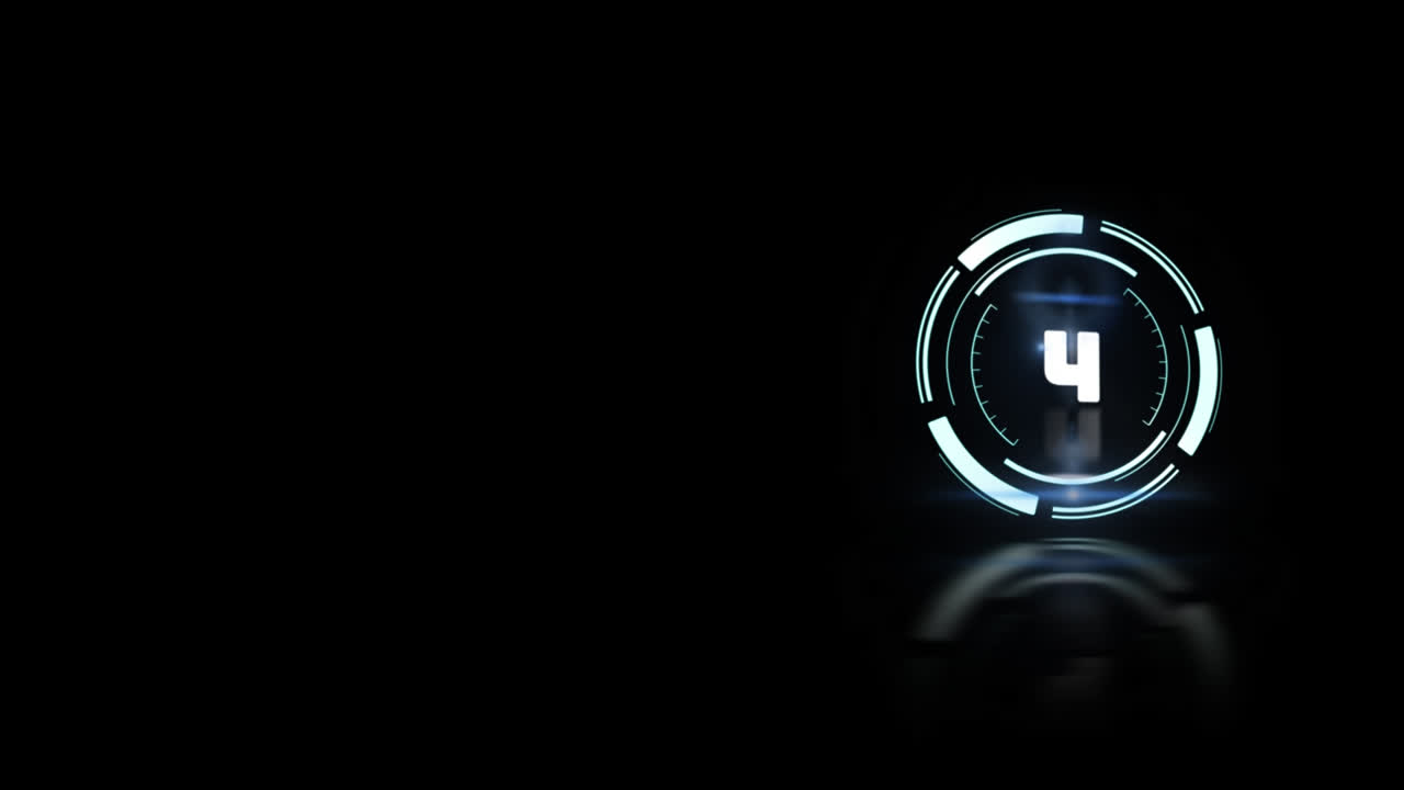 Countdown on black background